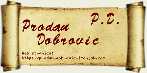 Prodan Dobrović vizit kartica